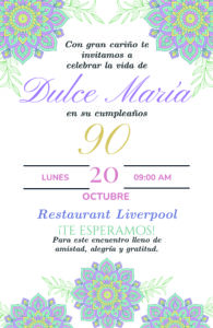 Invitacion 13x20